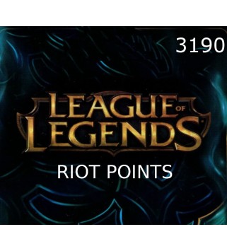 League of Legends 3190 RP Prepaid Card Key EUROPE